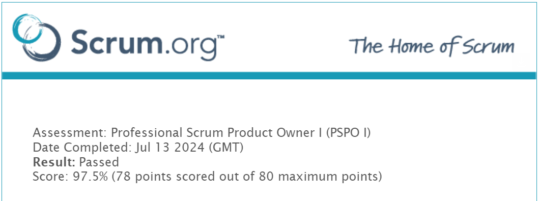 PSPO I Score