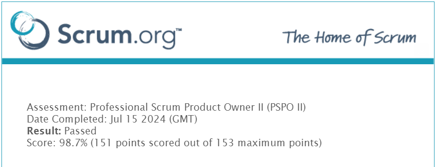 PSPO II Score